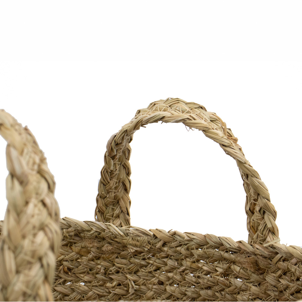 JVL Palma Maize Natural Storage Belly Storage Basket with Handle Image 5