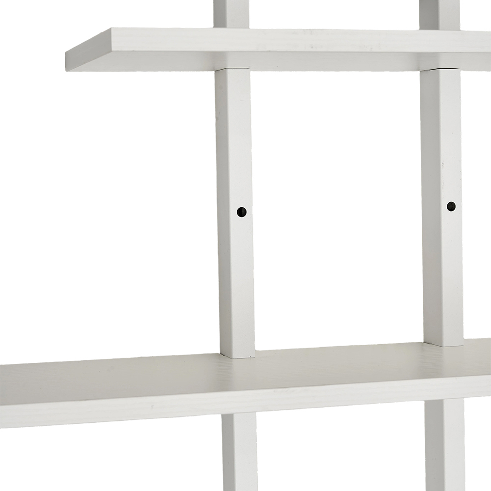 Living and Home3 Shelf White Wall-Mounted Floating Shelf Image 5