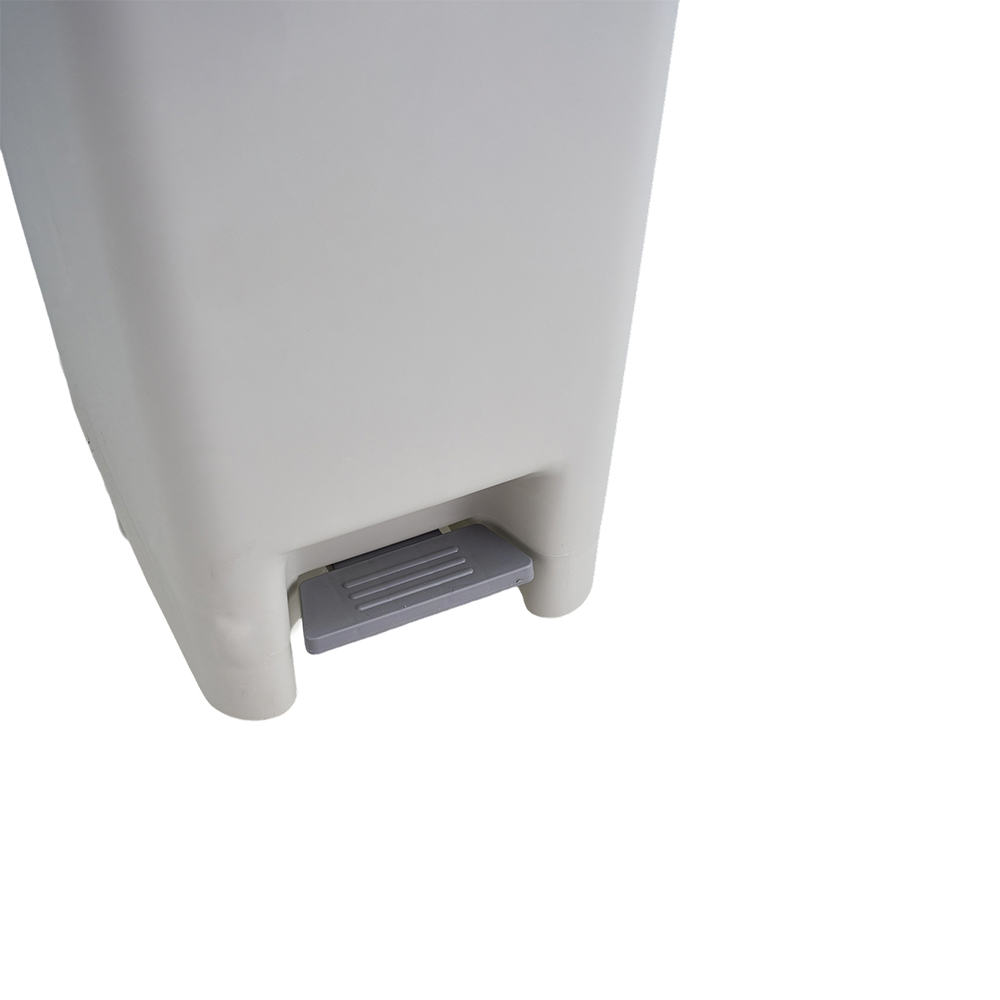 Living and Home White Slim Press and Pedal Bin 20L Image 6