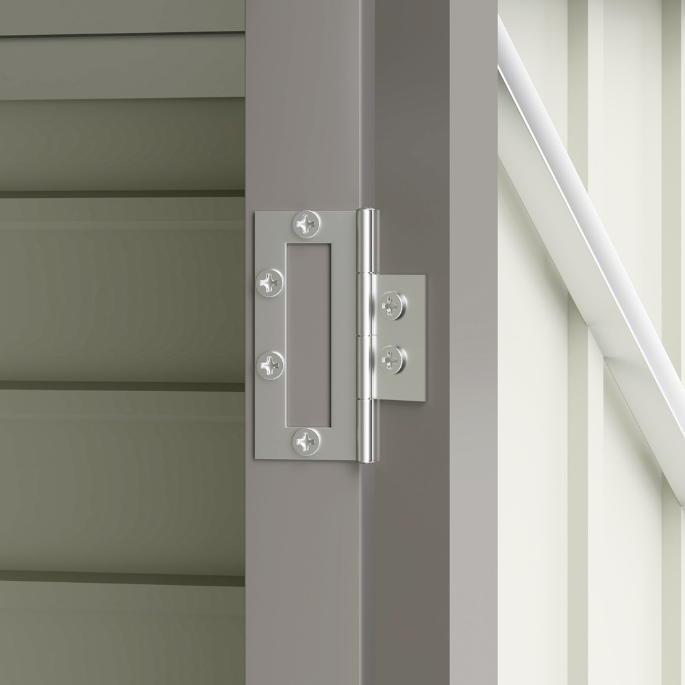 Outsunny 8 x 4ft 2 Door Light Grey Metal Garden Storage Shed Image 3