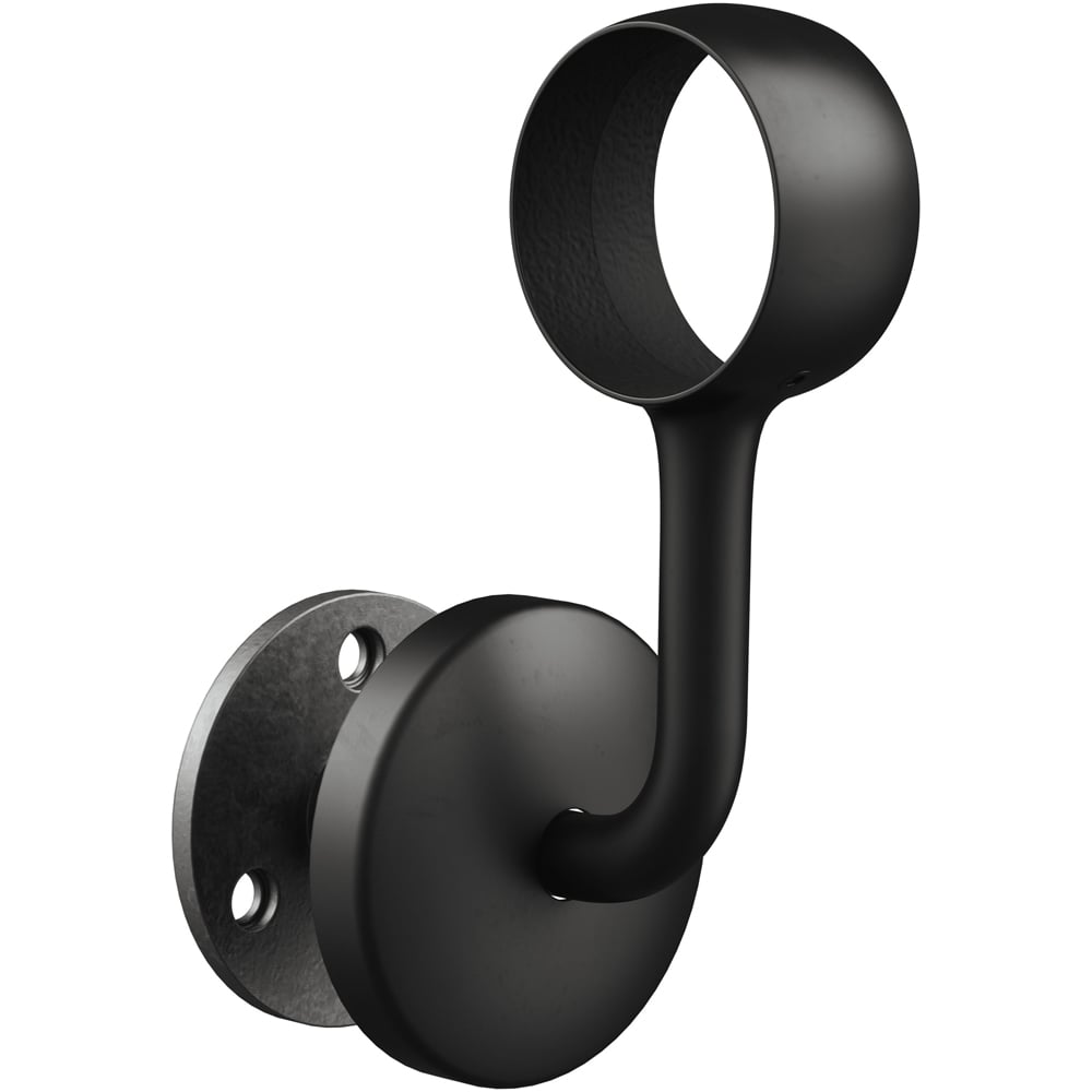 Rothley Matt Black Stair Handrail Wall Bracket Image 2