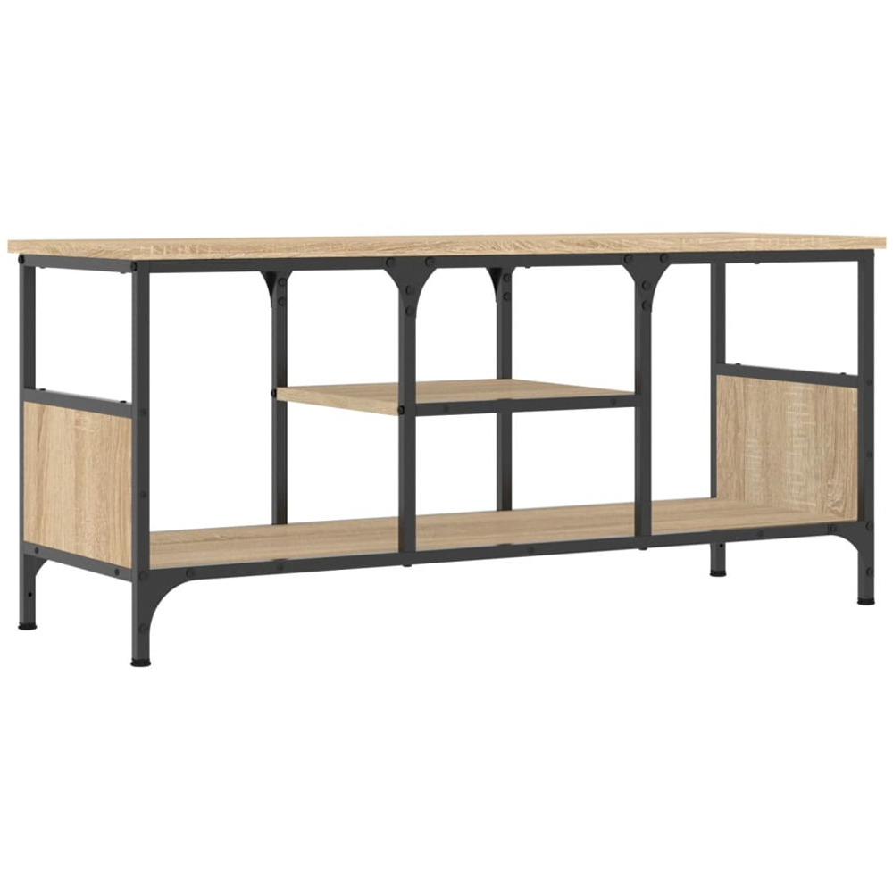 vidaXL 4 Shelf Sonoma Oak Industrial Style TV Cabinet Image 2