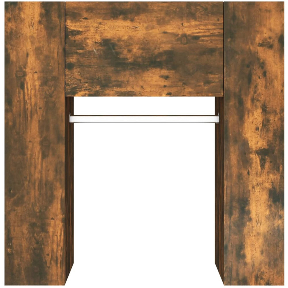 vidaXL Single Door 2 Shelf Smoked Oak Hallway Cabinet Image 6