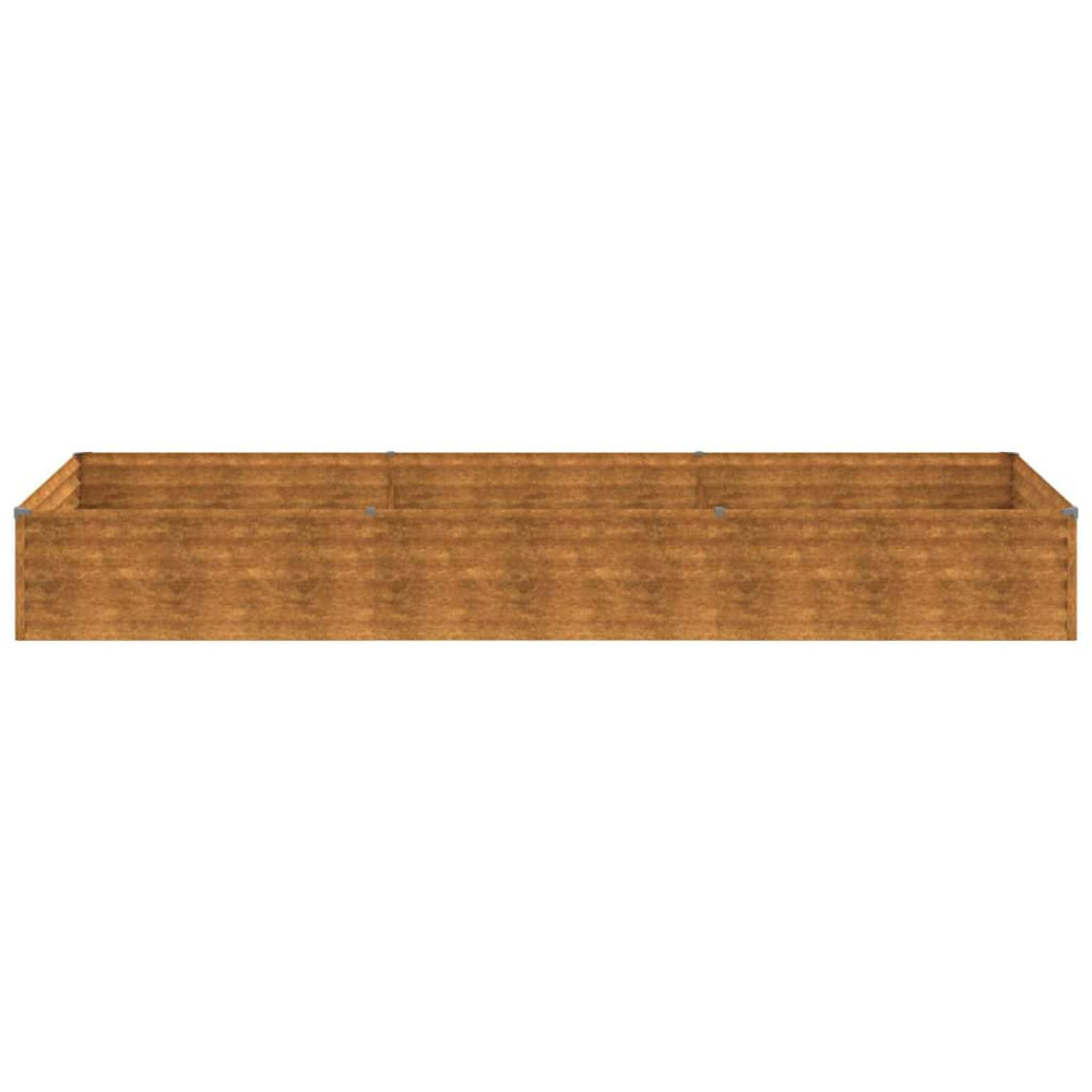 vidaXL Brown Corten Steel Raised Garden Bed 36 x 291 x 100cm Image 4