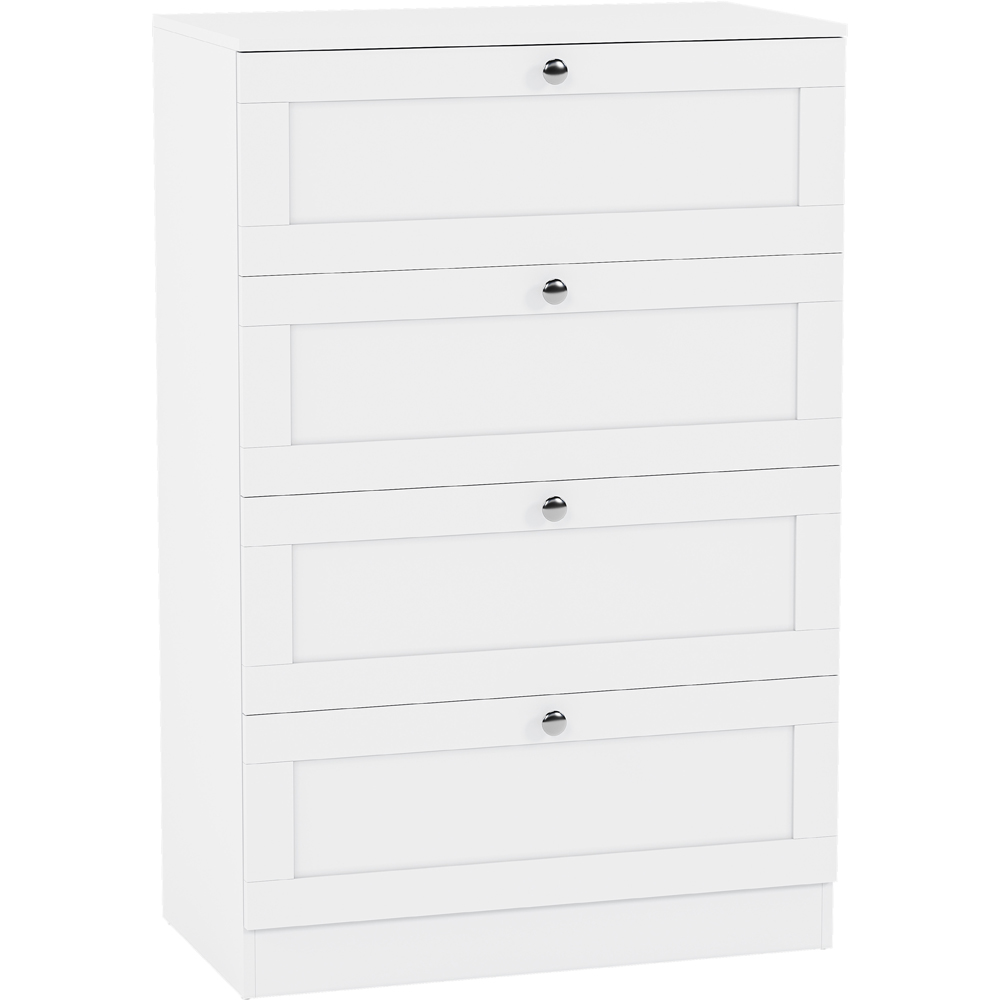 VIDA DESIGNS Altino 4 Drawer White Shaker-Style Chest of Drawers Image 2