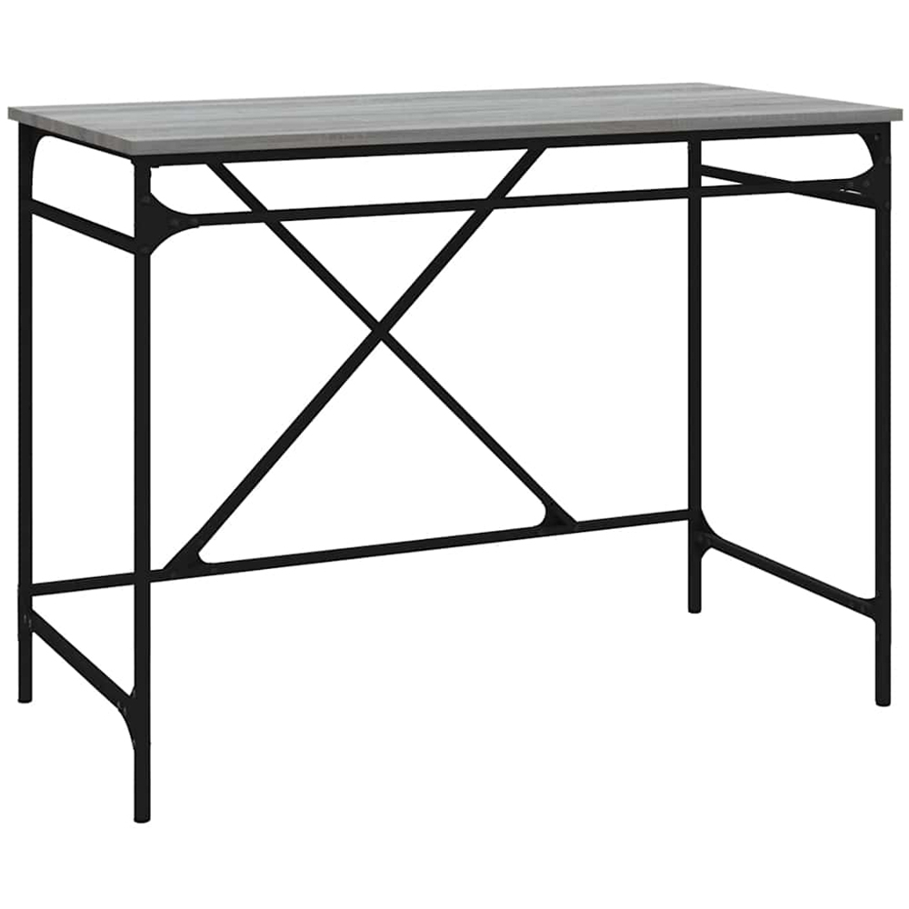 vidaXL Industrial Style Computer Desk Grey Sonoma Image 2