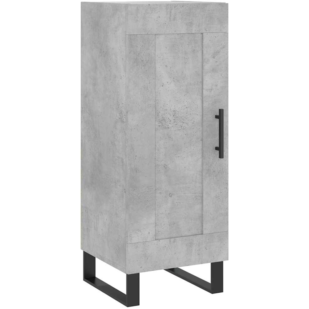 vidaXL 2 Door Concrete Grey Tall Highboard Image 5