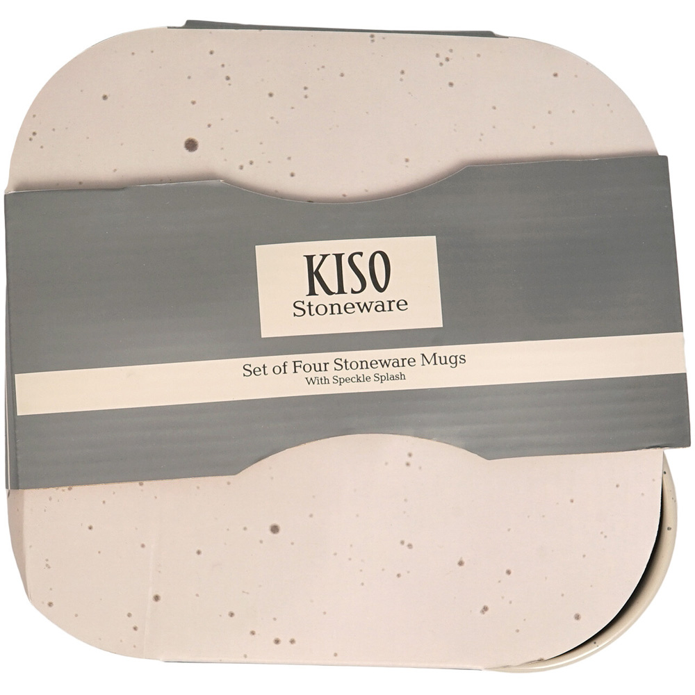 Kiso Warm Grey Speckled Mugs 4 Pack Image 1