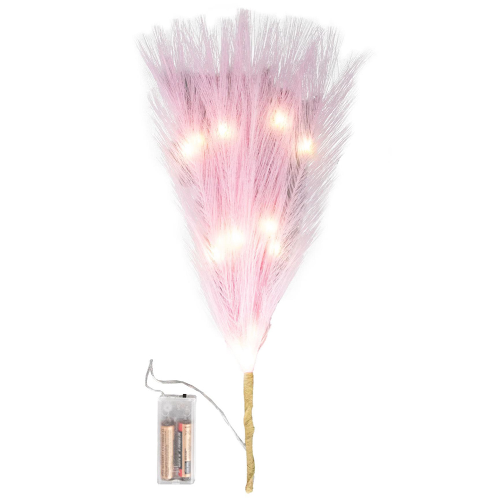 Shatchi Pre Lit Pink Pampas Grass 45cm Image 1