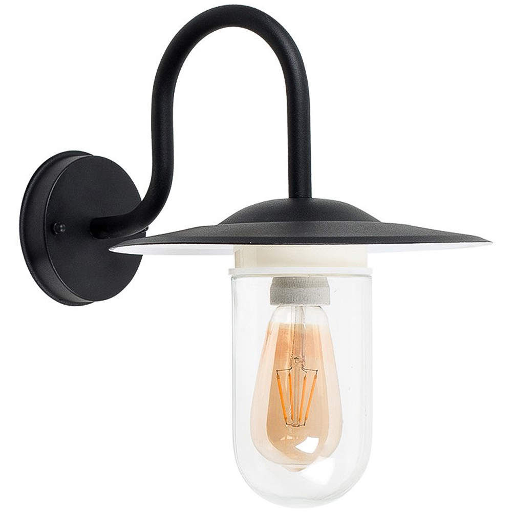 ValueLights Lynton Black Outdoor Wall Lantern Image 3