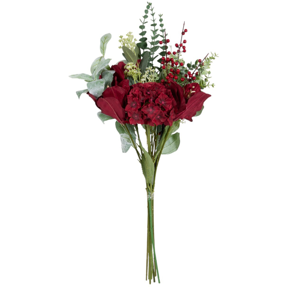 Berry Lily and Hydrangea Bouquet - Red Image 2