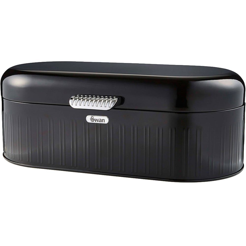 Swan Black Iron Bread Bin Image 1