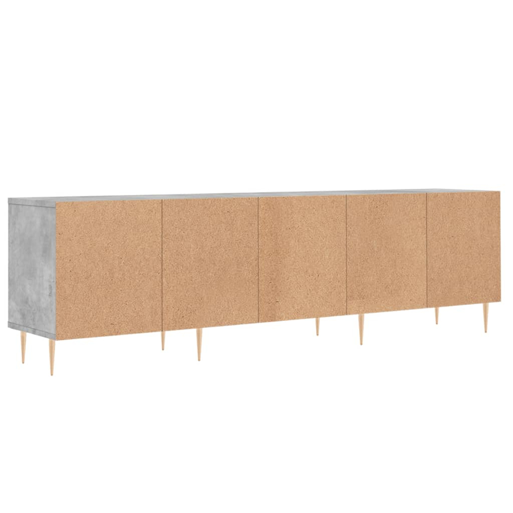 vidaXL 3 Drawer 3 Shelf Concrete Grey TV Cabinet Image 8