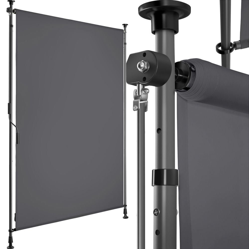 tectake Taija Dark Grey Retractable Awning with Hand Crank 3.1 x 1.08m Image 2