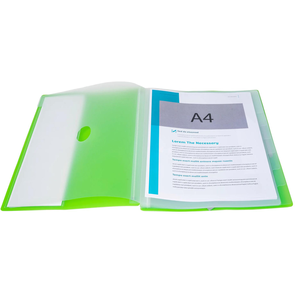Exacompta Iderama Assorted Colours 8 Sections PP A4 Multi Part File 8 Pack Image 8