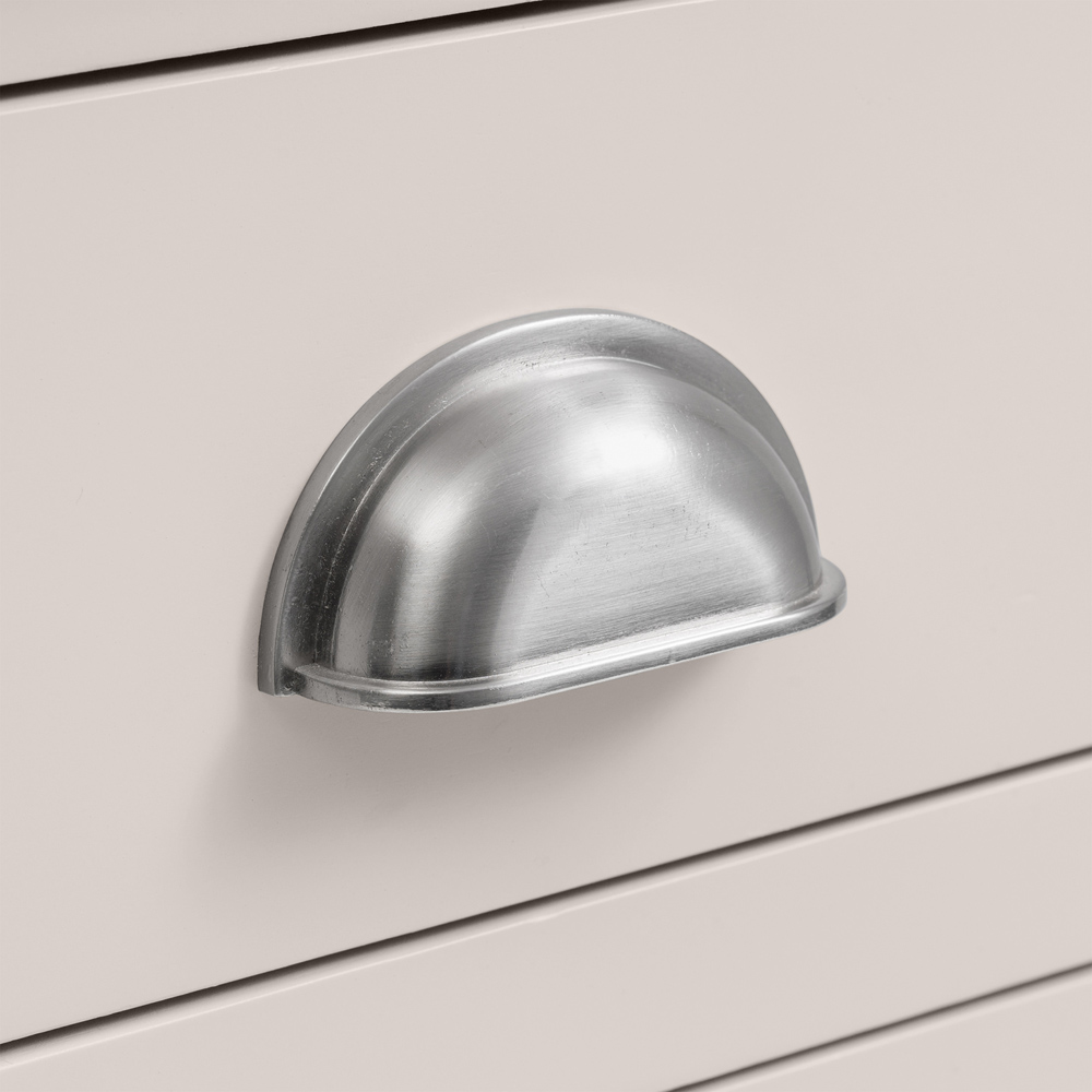 Julian Bowen Richmond 3 Drawer Grey and Oak Bedside Table Image 7