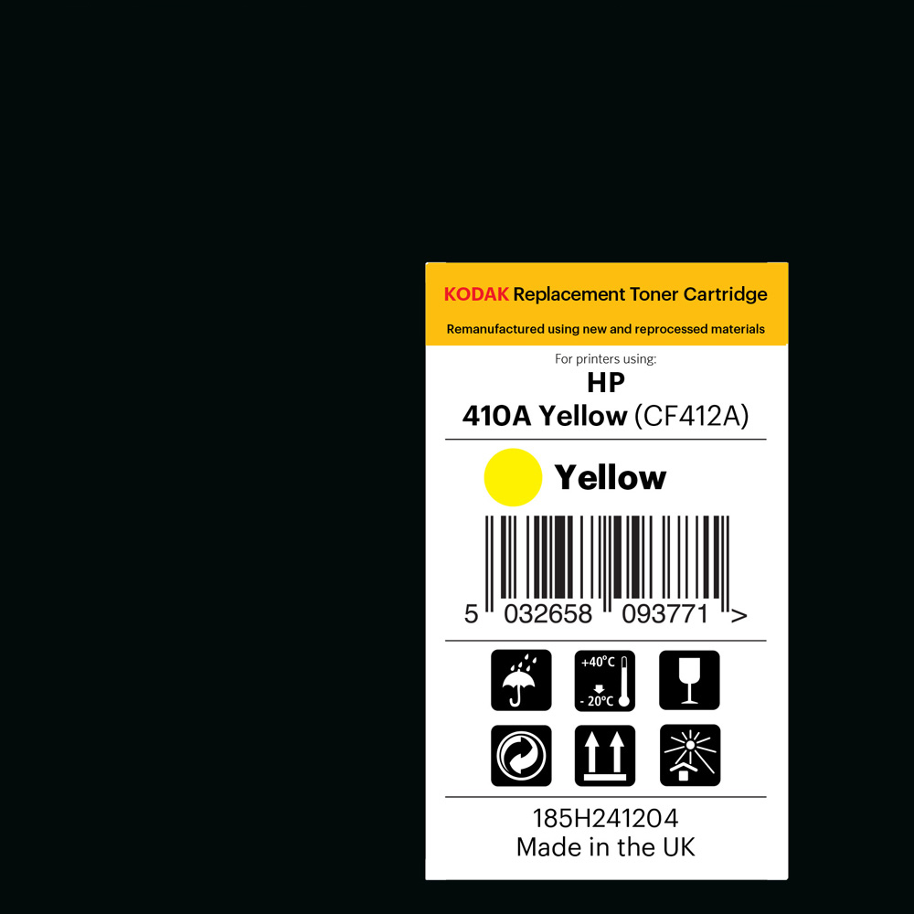 Kodak HP CF412A Yellow Replacement Laser Cartridge Image 2