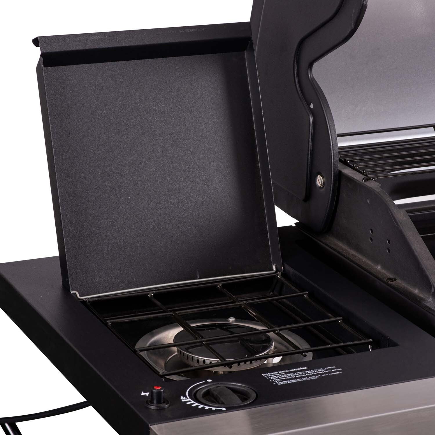 Outback Saturn Pro Blue and Silver 4 Burner Gas BBQ Image 5