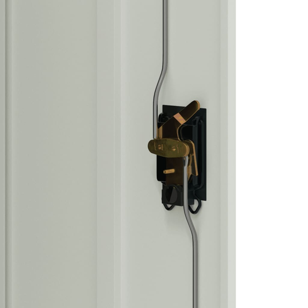 vidaXL 2 Door Light Grey Metal Lockable File Cabinet Image 8
