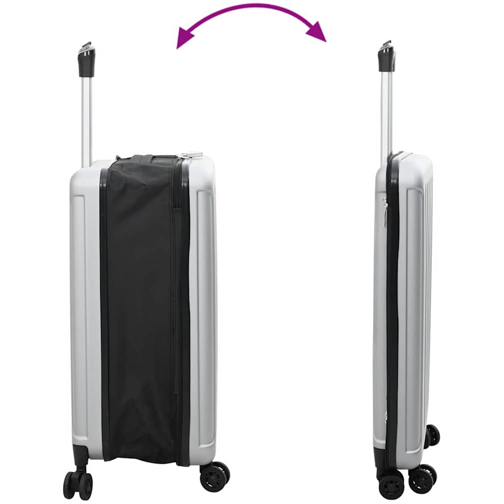 vidaXL 24 inch Silver Rectangular Travel Bag Image 7