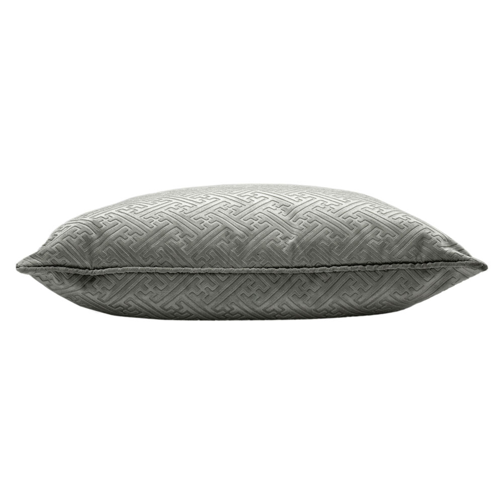 Paoletti Florence Silver Embossed Velvet Cushion Image 3