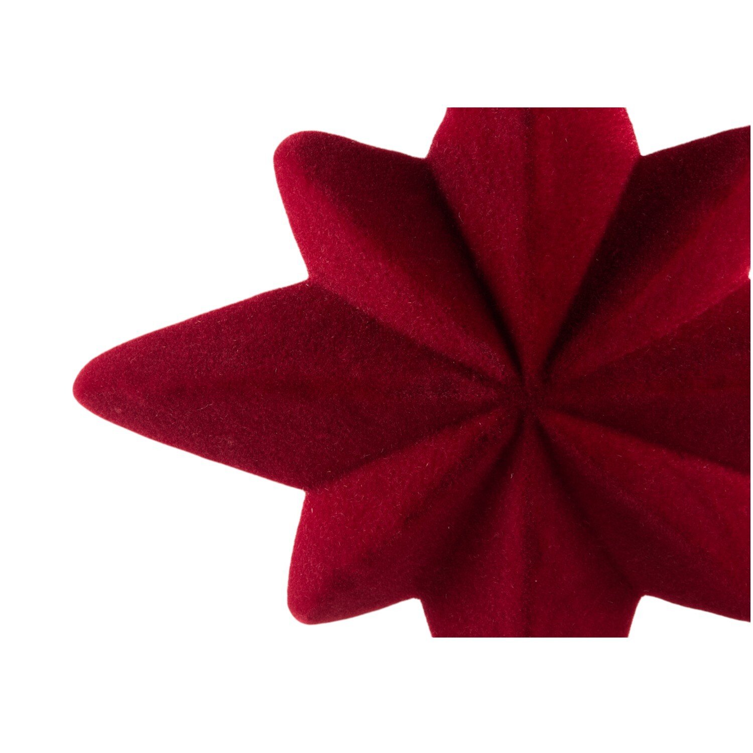 Hanging Flocked Star DecorationRed Image 4