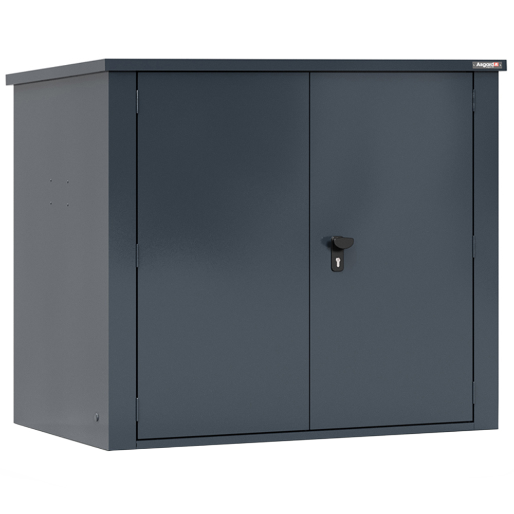 Asgard Secure Store 5 x 3ft Double Door Grey Garden Shed Image 1