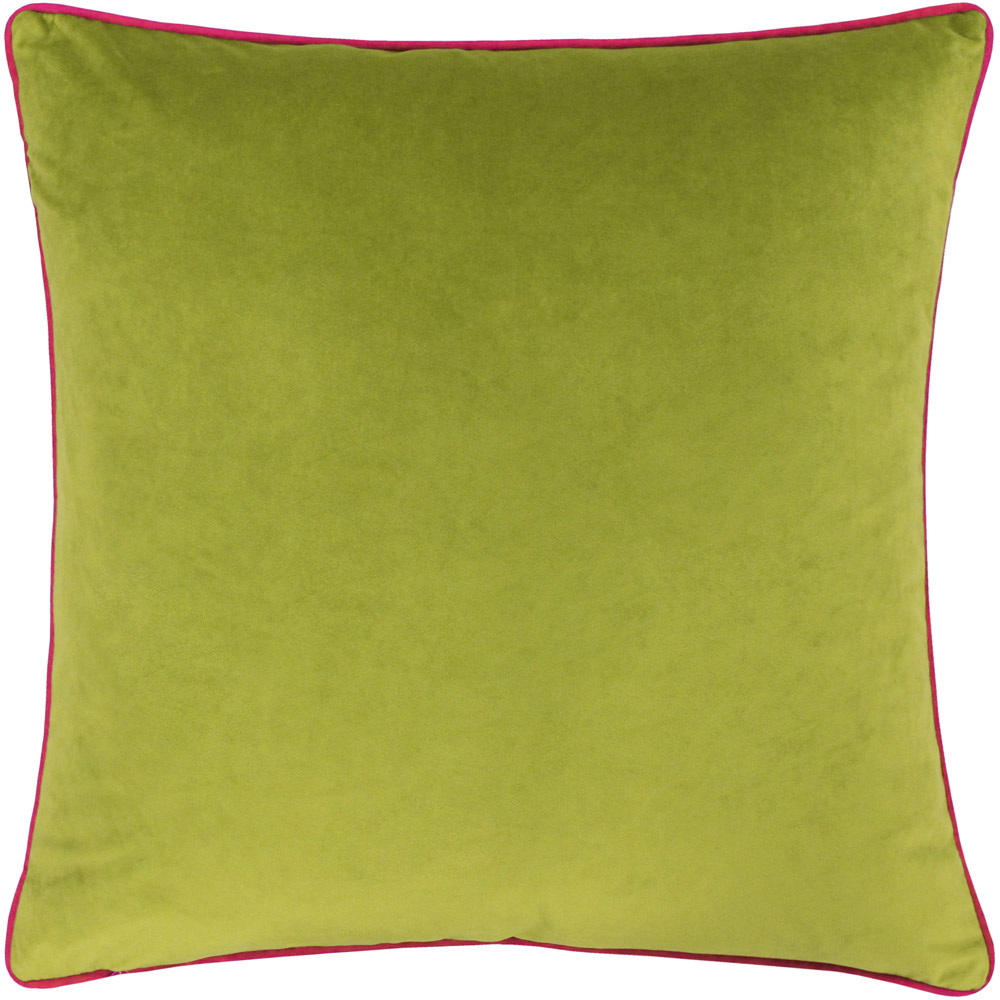 Furn Meridian Lime and Hot Pink Velvet Cushion 45 x 45cm Image 1