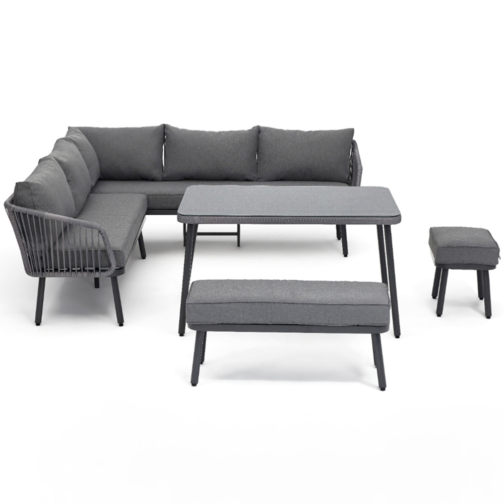 Home Detail Capri 8 Seater Grey Wicker Sofa Set Image 3
