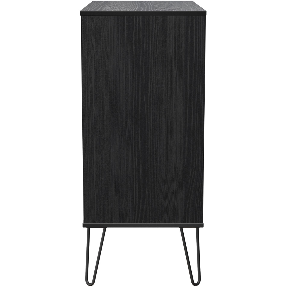 Crowndale Harlequin 4 Drawer Black Ash Chest of Drawers Ready Assembled Image 4