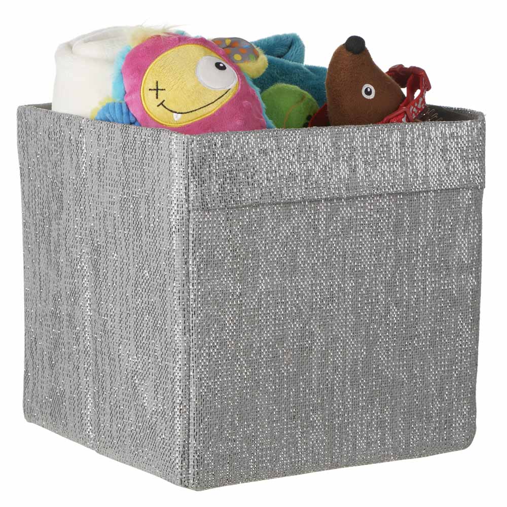 Wilko Silver Storage Box 30x30cm Wilko