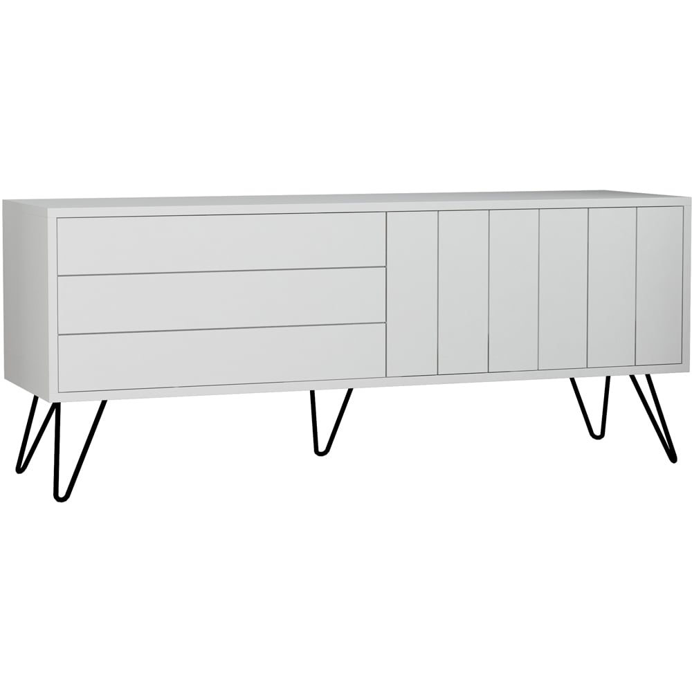 Decortie Picadilly 2 Door White TV Unit Image 2