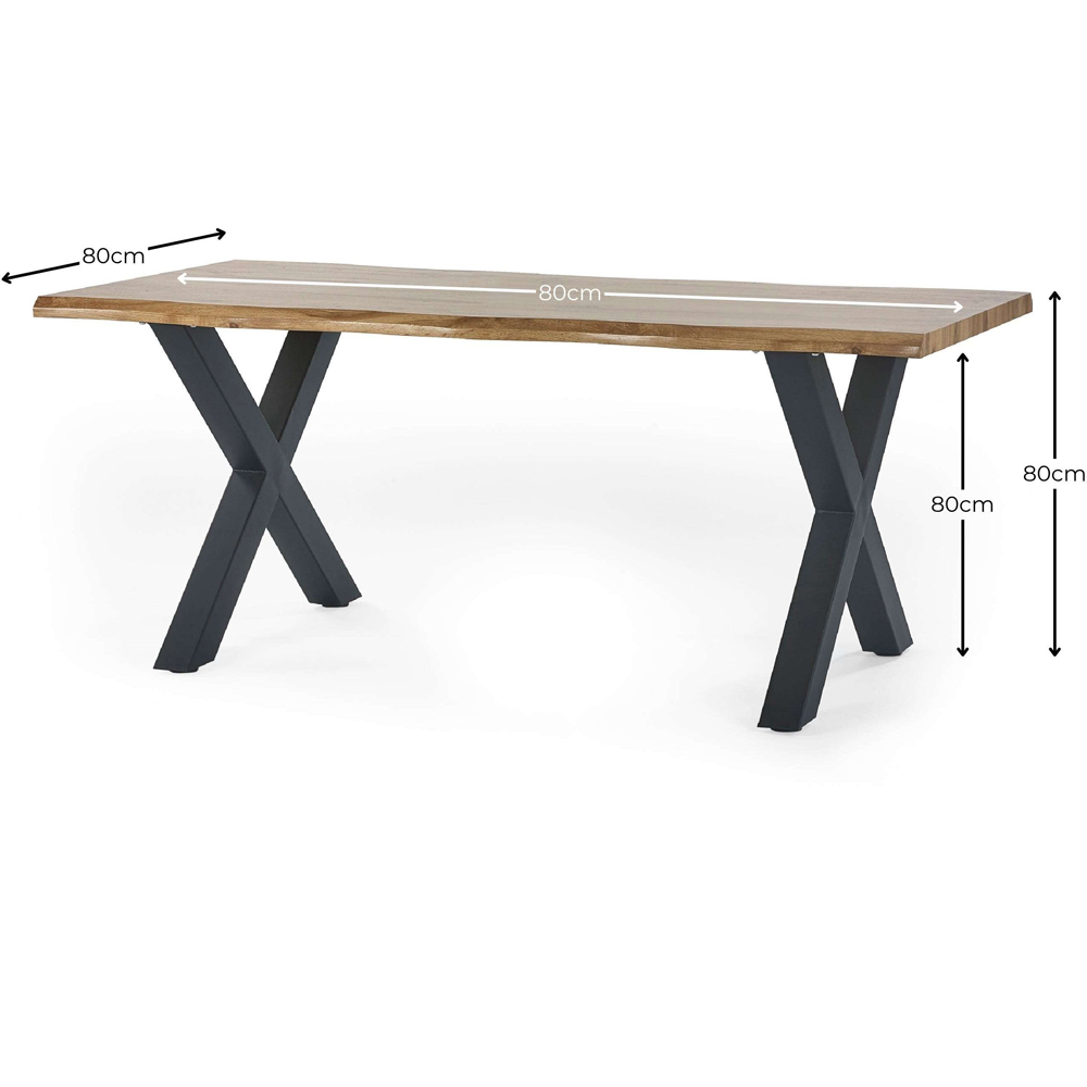 Julian Bowen Harvey 4 Seater Oak Effect Waved Edge Dining Table Image 9
