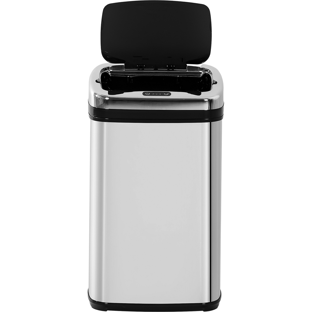 HOMCOM Silver Automatic Kitchen Bin with Lid and Infrared Motion Sensor 30L Image 1