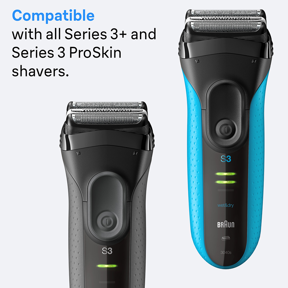 Braun Series 3+ 32B Black Electric Shaver Original Replacement Head Image 4