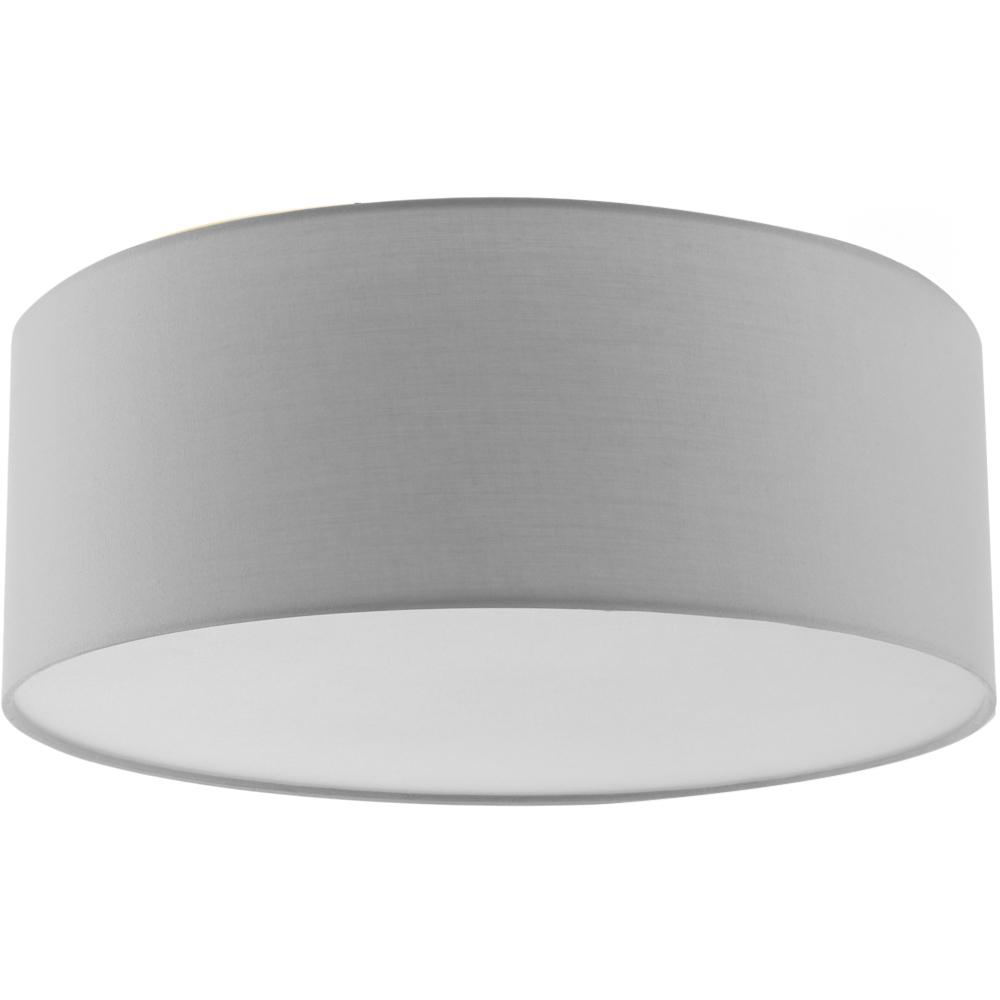 tectake Grey Linen Ceiling Lampshade Image 1