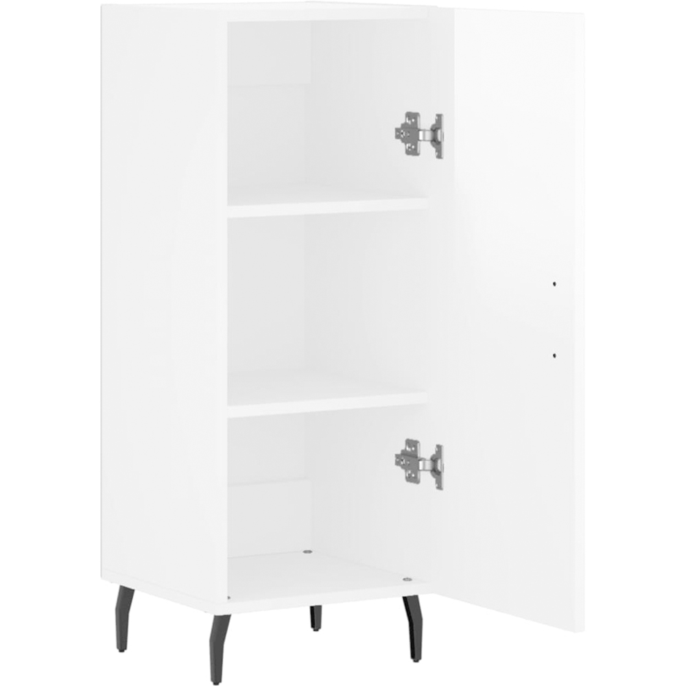vidaXL Single Door High Gloss White Sideboard Image 5