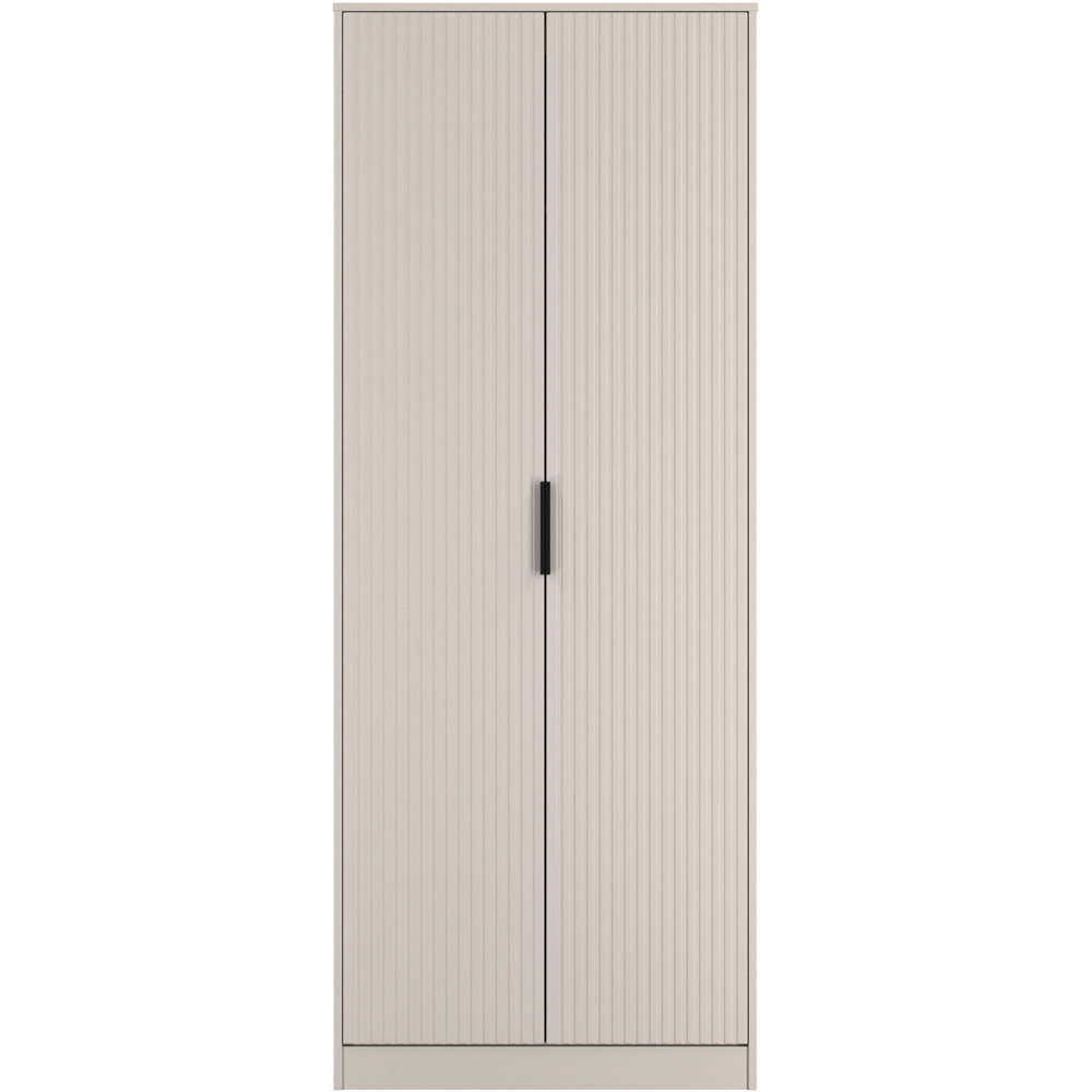 Crowndale Fluted 2 Door Kashmir Matt Tall Wardrobe Ready Assembled Image 2