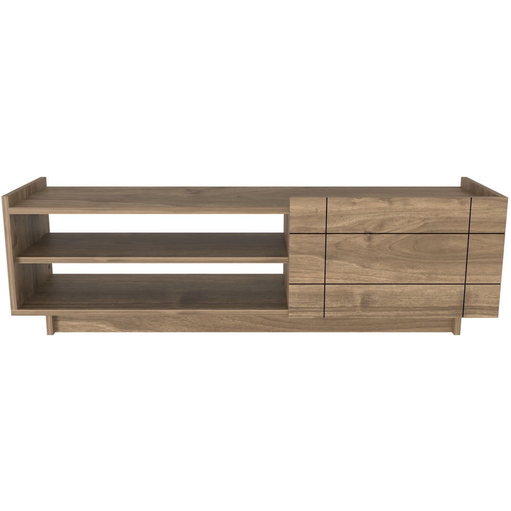 Decorotika Valantina Single Door 2 Shelf Walnut TV Unit Image 3