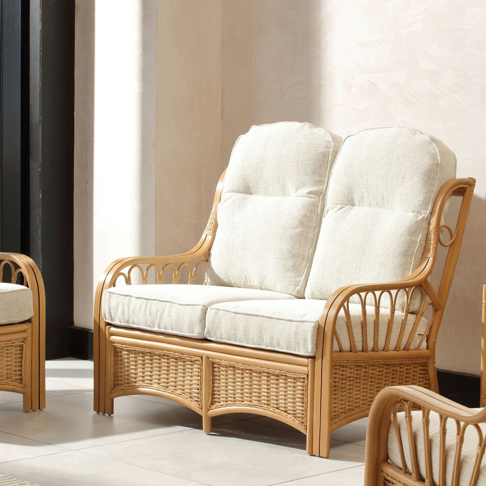 Desser Furniture Vale 2 Seater Light Oak Athena Plain Sofa Image 5