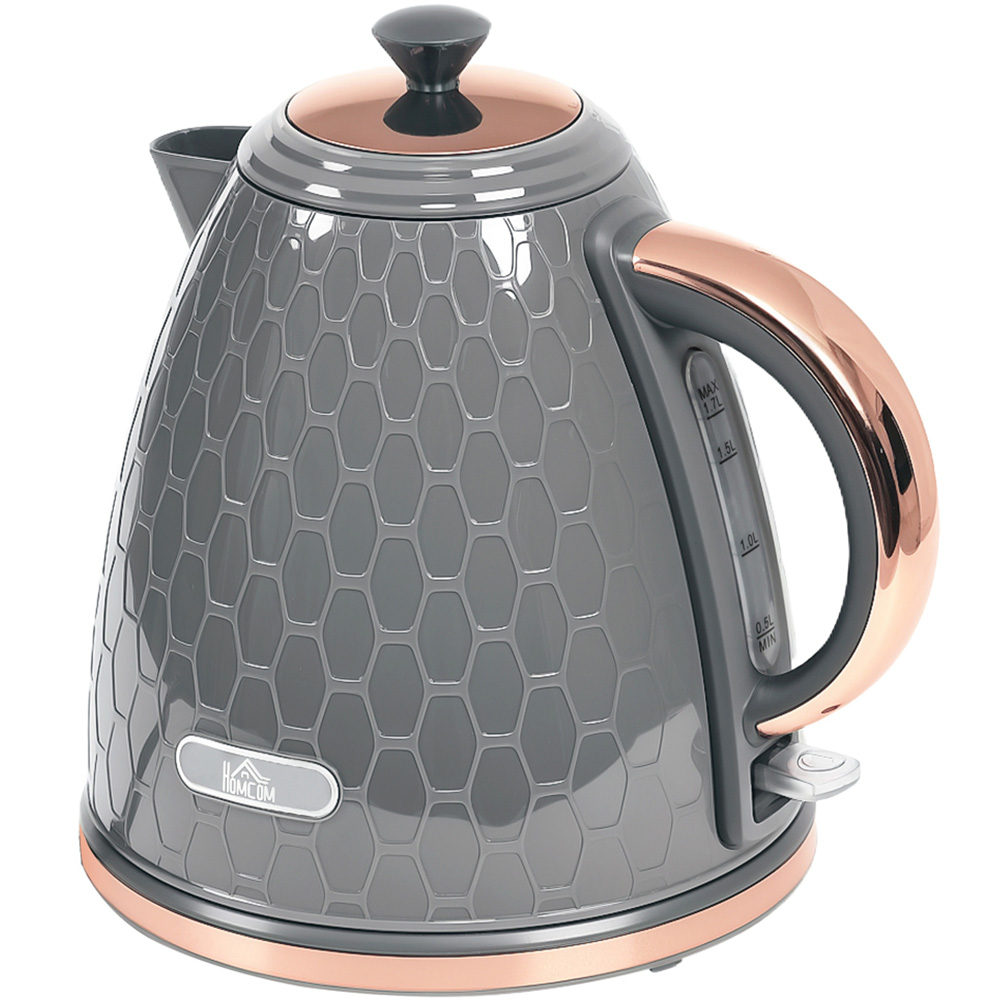 HOMCOM 800-206V70GY Grey 1.7L Fast Boil Electric Kettle 3kW Image 1