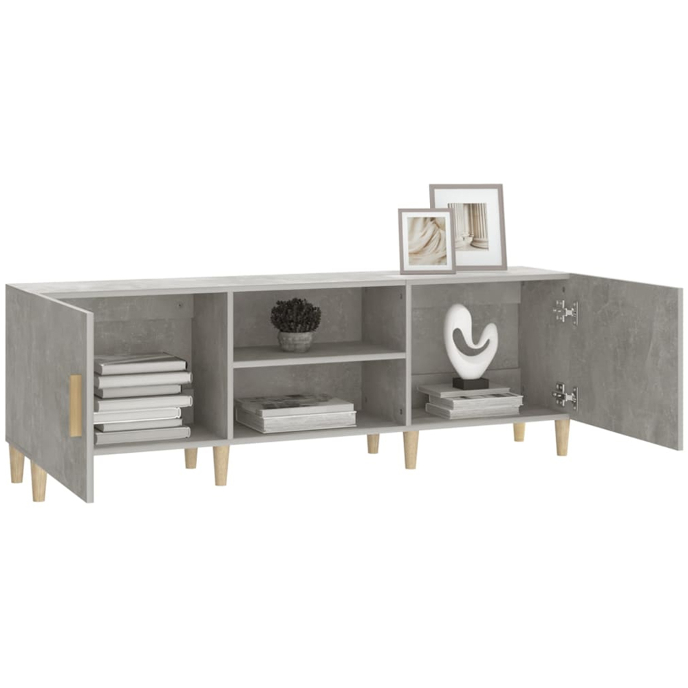 vidaXL 2 Door 2 Shelf Concrete Grey TV Cabinet Image 3