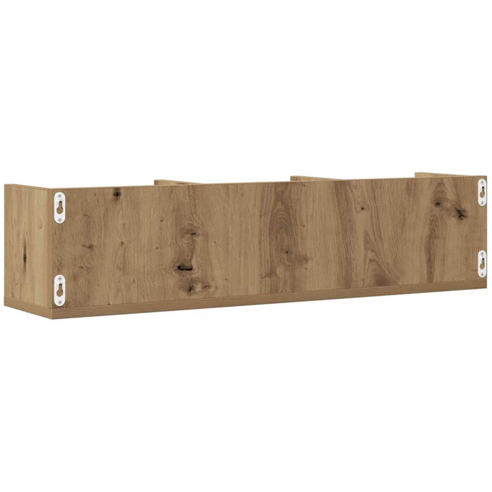 vidaXL 3 Shelf Artisan Oak Floating Wall Shelf Image 5