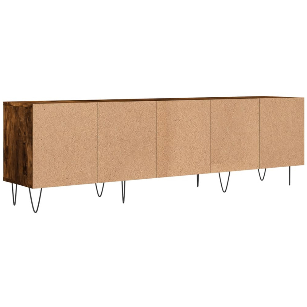 vidaXL 3 Door 3 Shelf Smoked Oak TV Cabinet Image 8