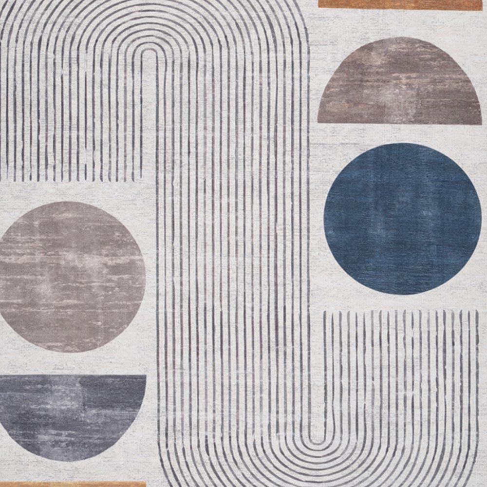 Kukoon Abstract Wabi Sabi Cream Beige Washable Rug 200 x 290cm Image 3