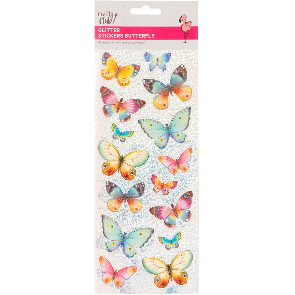Crafty Club Glitter Stickers - Butterfly Image