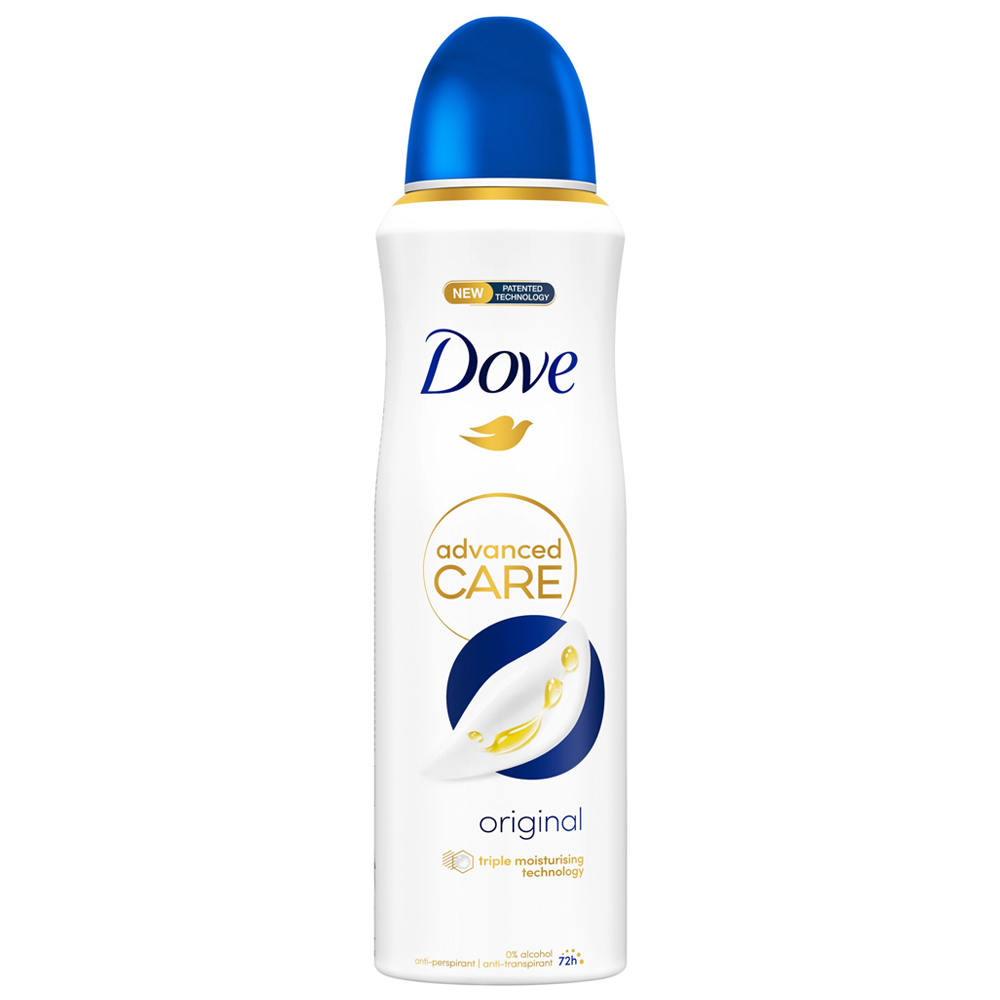 Dove Advanced Care Original Antiperspirant Deodorant Spray 200ml Image 1