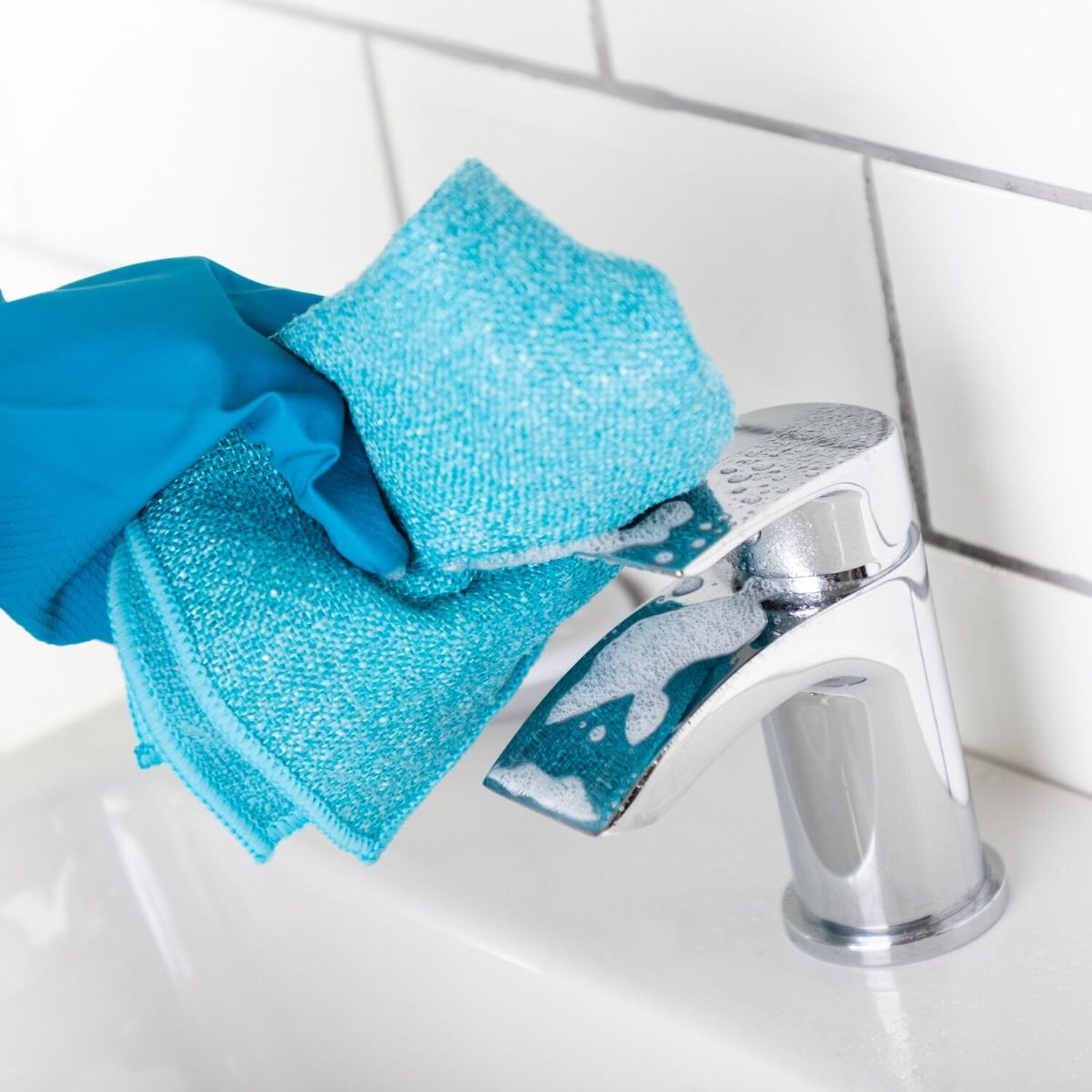 Minky Antibacterial Bathroom M Cloth - Blue Image 4