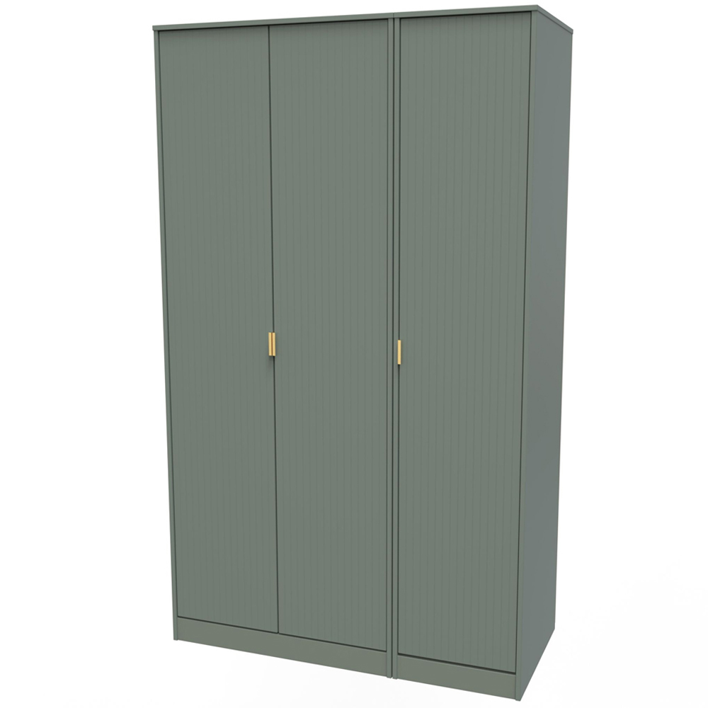 Crowndale 3 Door Reed Green Wardrobe Ready Assembled Image 2