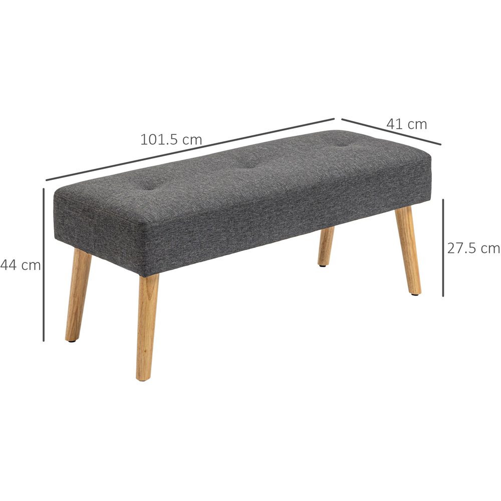 Portland Grey Linen Tufted Multifunctional Footstool Image 8